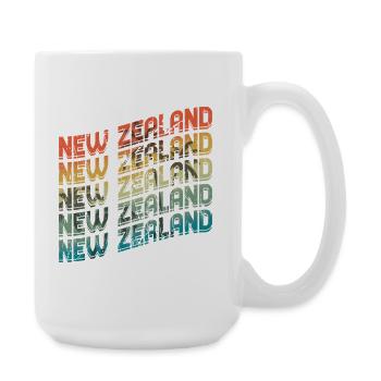 Neuseeländischer Retro Vintage Neuseeländer Neuseeland - Große Tasse 440 ml - Weiß - Rechts
