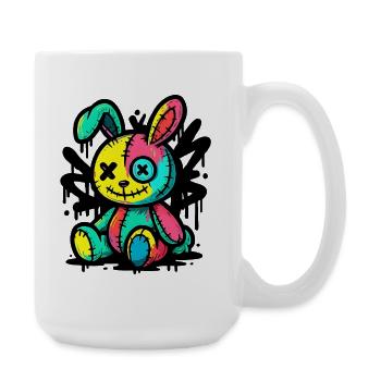 Goth Bunny Horror Rabbit Gothic Creepy Creepy - Large Mug 440 ml - white - Right