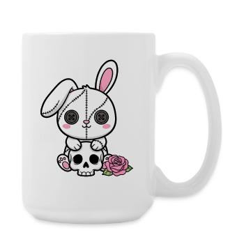 Goth Bunny Horror Rabbit Gothic Creepy Creepy - Large Mug 440 ml - white - Right