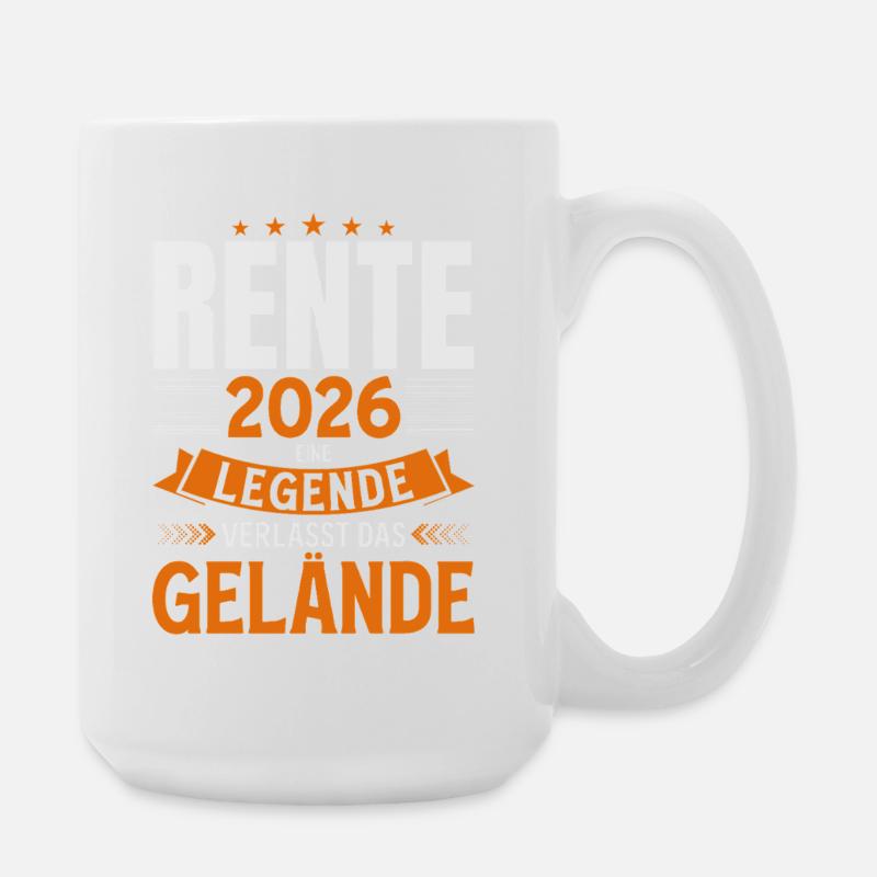 Rentner 2026 Geschenk Mann Rente Ruhestand Lustig - Große Tasse 440 ml - Weiß