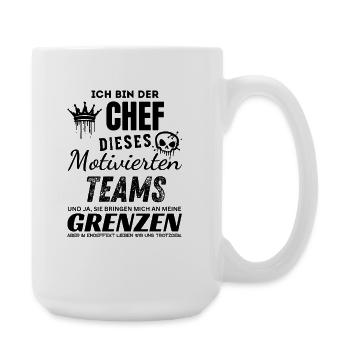 Stolzer Chef des motivierten Teams Chef Geschenk - Large Mug 440 ml - white - Right
