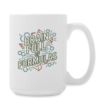 Étudiant en pharmacie avec le cerveau plein de pharmacie clinique - Grande tasse 440 ml - blanc - Droite