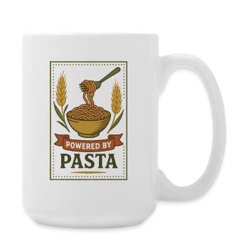 Propulsé par Pasta | Pouvoir des pâtes - Grande tasse 440 ml - blanc - Droite