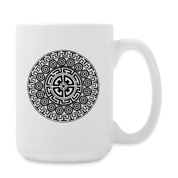 Danse symbolique néo-zélandaise haka maori - Grande tasse 440 ml - blanc - Droite