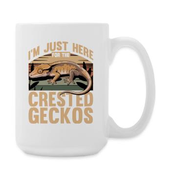 Funny Reptile Crested Gecko - Große Tasse 440 ml - Weiß - Rechts