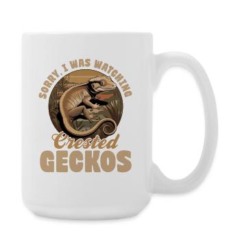 Funny Reptile Crested Gecko - Große Tasse 440 ml - Weiß - Rechts