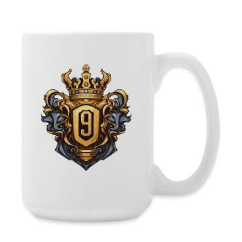 9 Nombre d’armoiries - Grande tasse 440 ml - blanc - Droite