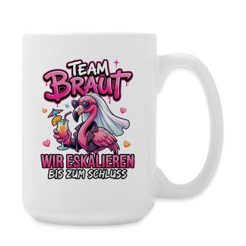 T-shirt de fête de garçon Femmes équipe de fête de garçon Mariée - Grande tasse 440 ml - blanc - Droite