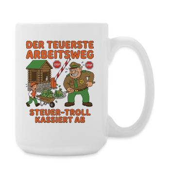 The most expensive commute to work - Large Mug 440 ml - white - Right