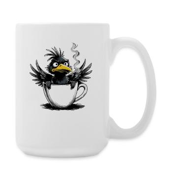 Morgenmuffel Kaffee Kein Bock Rabe Schlechte Laune - Große Tasse 440 ml - Weiß - Rechts