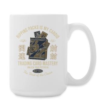 Déchirer des packs est ma maîtrise cardio des cartes à collectionner - Grande tasse 440 ml - blanc - Droite