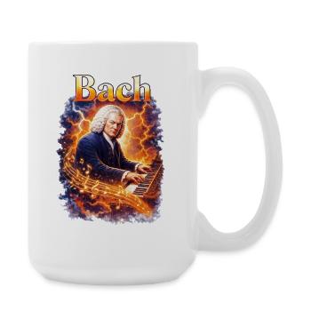 Le son du feu de Bach au piano - Grande tasse 440 ml - blanc - Droite