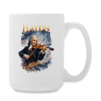 Haydn Violin in the Storm - Large Mug 440 ml - white - Right