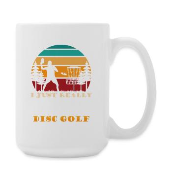 Disc Golf Geschenke Discgolf - Große Tasse 440 ml - Weiß - Rechts