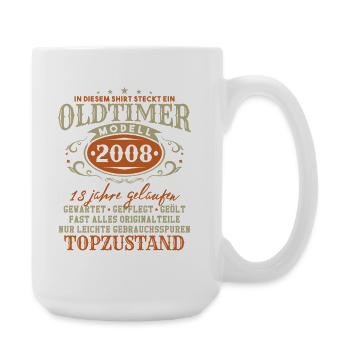 Vintage Car Year 2008 Vintage Birthday Gift - Large Mug 440 ml - white - Right