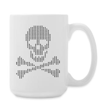 Points de dollar en forme de crâne en os croisés - Grande tasse 440 ml - blanc - Droite