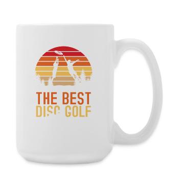 Disc Golf Geschenke Discgolf - Große Tasse 440 ml - Weiß - Rechts