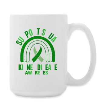 Aufklärung von Nierenerkrankungen im Support Squad - Große Tasse 440 ml - Weiß - Rechts