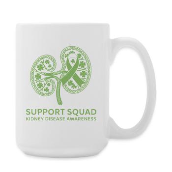 Nierenbewusstsein-Kleeblattband - Große Tasse 440 ml - Weiß - Rechts
