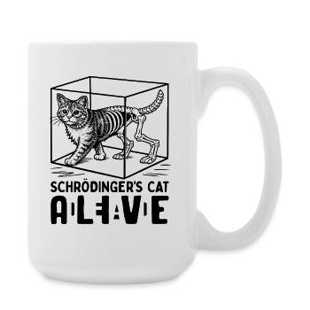 Schrödinger's Cat Dead And Alive - Große Tasse 440 ml - Weiß - Rechts