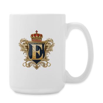 E Letter Name Crown - Large Mug 440 ml - white - Right