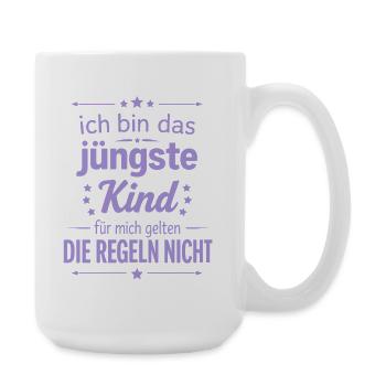 Je suis le plus jeune enfant, les règles ne s’appliquent pas - Grande tasse 440 ml - blanc - Droite