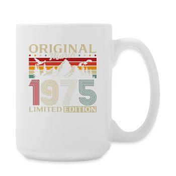 Cadeau d’anniversaire 51 Mari Millésime Mars 1975 - Grande tasse 440 ml - blanc - Droite