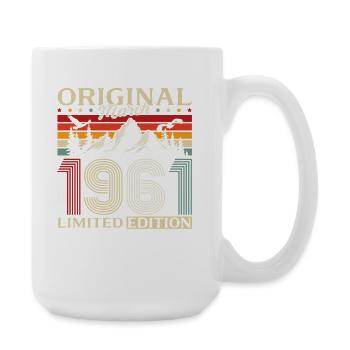 65e anniversaire cadeau de mari millésime mars 1961 - Grande tasse 440 ml - blanc - Droite