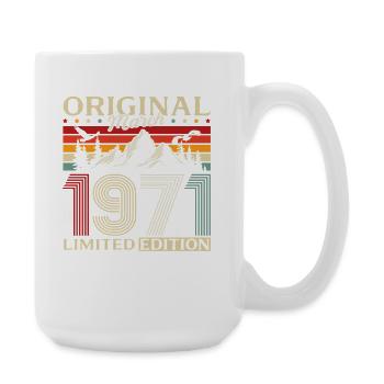 55e anniversaire cadeau de mari millésime mars 1971 - Grande tasse 440 ml - blanc - Droite