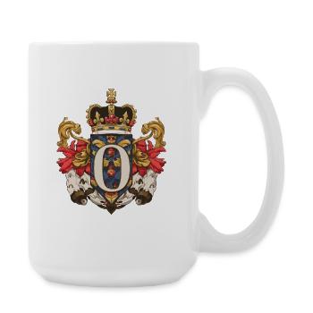 O Buchstabe Name Krone - Große Tasse 440 ml - Weiß - Rechts