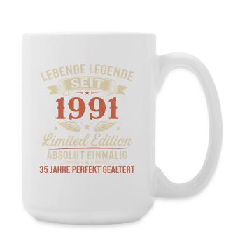 35th Birthday 1991 Legend Vintage Gift - Large Mug 440 ml - white - Right