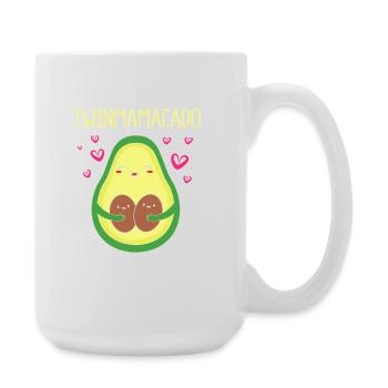 Zwilling Mutter Zwillinge Mama Geschenk - Große Tasse 440 ml - Weiß - Rechts