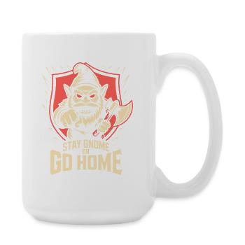 Böser Gnom, Dunkler Gnom, Goth-gnom, Lustiger Gnom - Große Tasse 440 ml - Weiß - Rechts