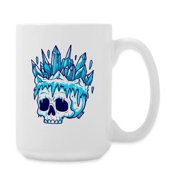 Winterkristallschädel - Große Tasse 440 ml - Weiß - Rechts
