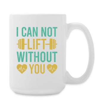Motivation fitness Bodybuilder que je ne peux pas soulever - Grande tasse 440 ml - blanc - Droite