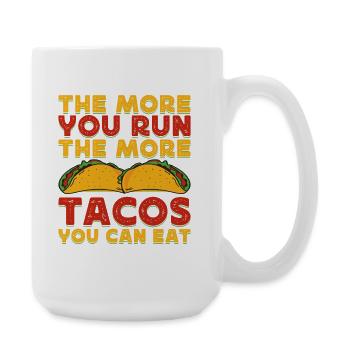 Running Run More Tacos Can Eat Marathon Runner - Large Mug 440 ml - white - Right