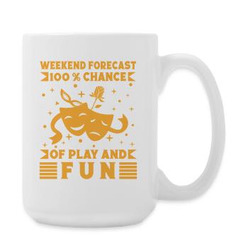 Musical Theatre Weekend Forecast Play & Fun Gift - Große Tasse 440 ml - Weiß - Rechts