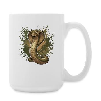 Cobra en look éclaboussé - Grande tasse 440 ml - blanc - Droite
