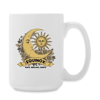 Equinox Renew Rebalance Rebirth Ostara Blessings - Large Mug 440 ml - white - Right