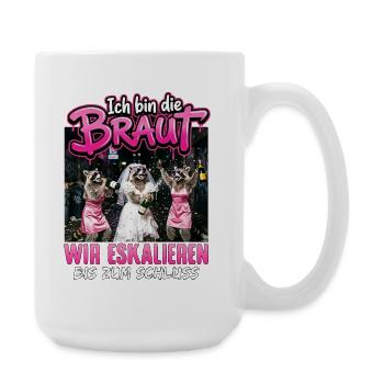 Bachelor Party T-Shirt Bridal Bachelor Party Women - Large Mug 440 ml - white - Right