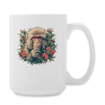 Makaken Makake - Große Tasse 440 ml - Weiß - Rechts
