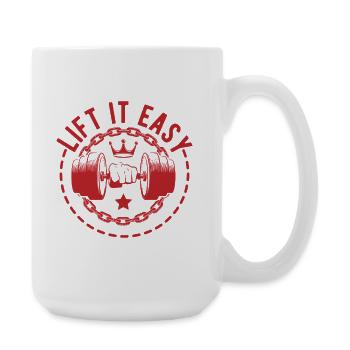 Fitness Motivation Bodybuilder Lift It Easy - Grande tasse 440 ml - blanc - Droite