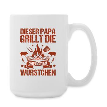 Barbecue, fête des pères, papa - Grande tasse 440 ml - blanc - Droite