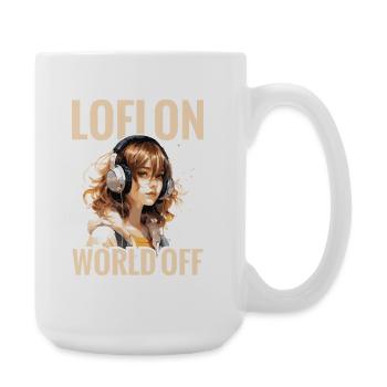 Lofi Jazz Mix pour étudier la musique relaxante Lofi - Grande tasse 440 ml - blanc - Droite