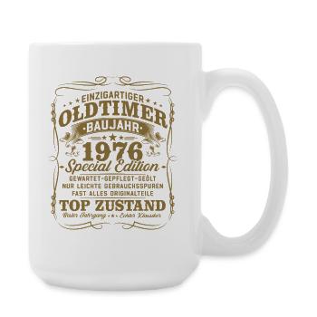 Jahrgang 1976 Oldtimer Geburtstag Geschenk Retro - Große Tasse 440 ml - Weiß - Rechts