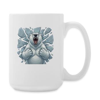 Polarbär bricht Eis - Large Mug 440 ml - white - Right