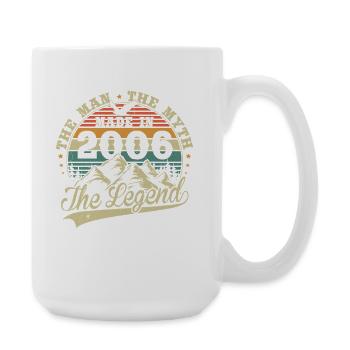 Cadeau d’anniversaire vintage vintage 2006 - Grande tasse 440 ml - blanc - Droite