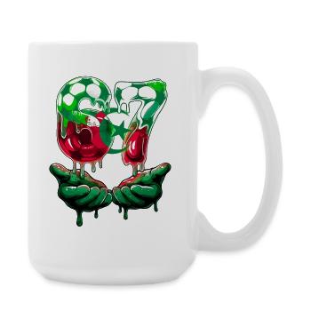 67 Soccer Meme 67 T Shirt, Soccer 67 Football - Large Mug 440 ml - white - Right