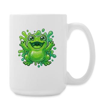 Fröhlicher Frosch Spritz - Große Tasse 440 ml - Weiß - Rechts