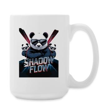  Shadow Flow Panda Crew Mit Coolen Sonnenbrillen - Große Tasse 440 ml - Weiß - Rechts